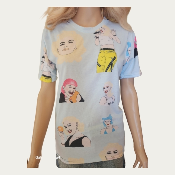 Y2K Rare Vanilla Swirl Gwen Stefani Tee, Sz S, EUC - Picture 3 of 12